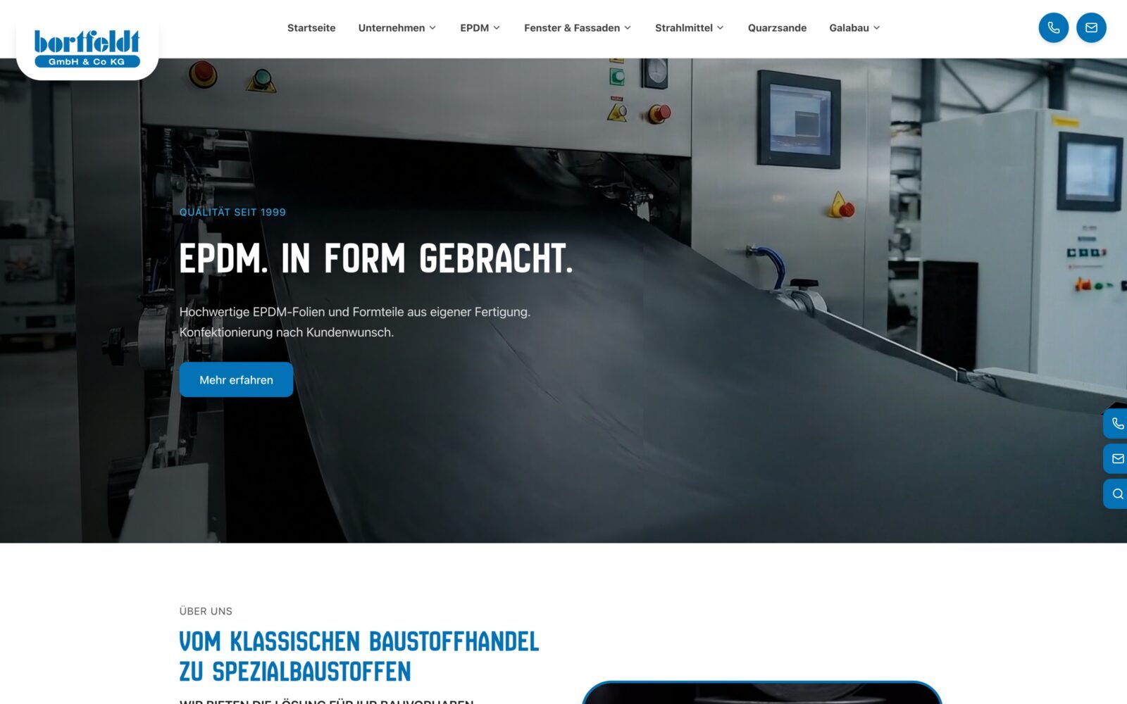Website für Bortfeldt