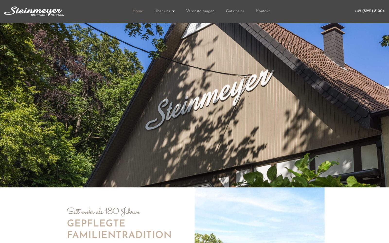 Website für Restaurant Steinmeyer