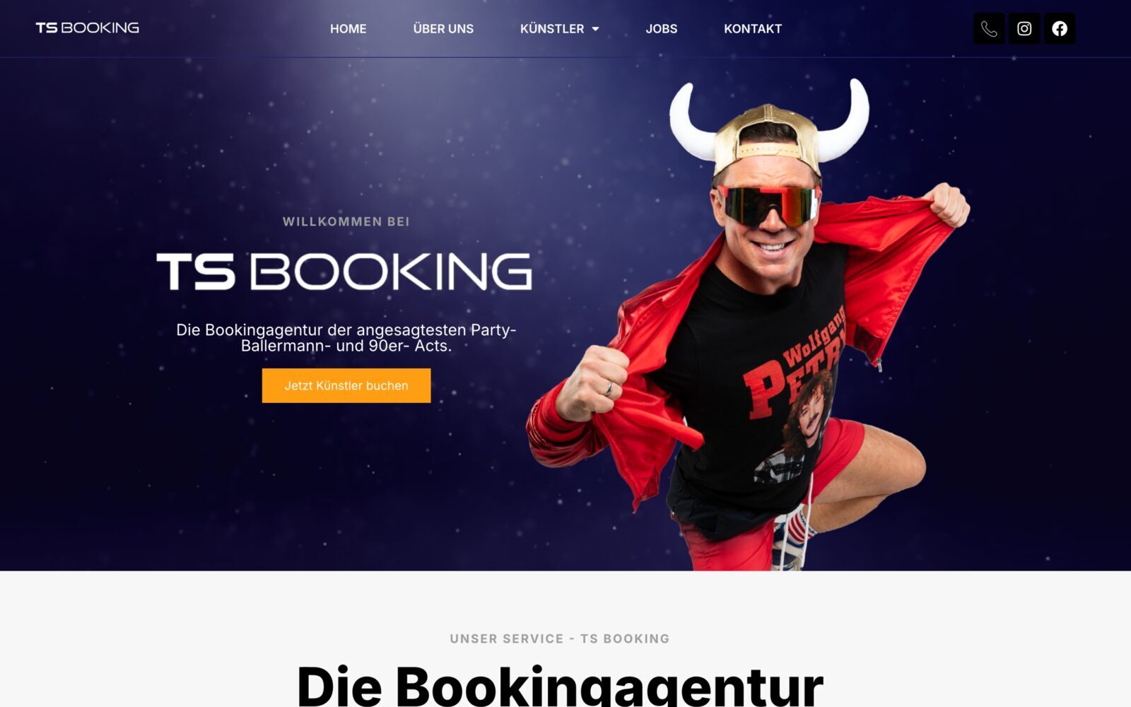 Website für TS Booking